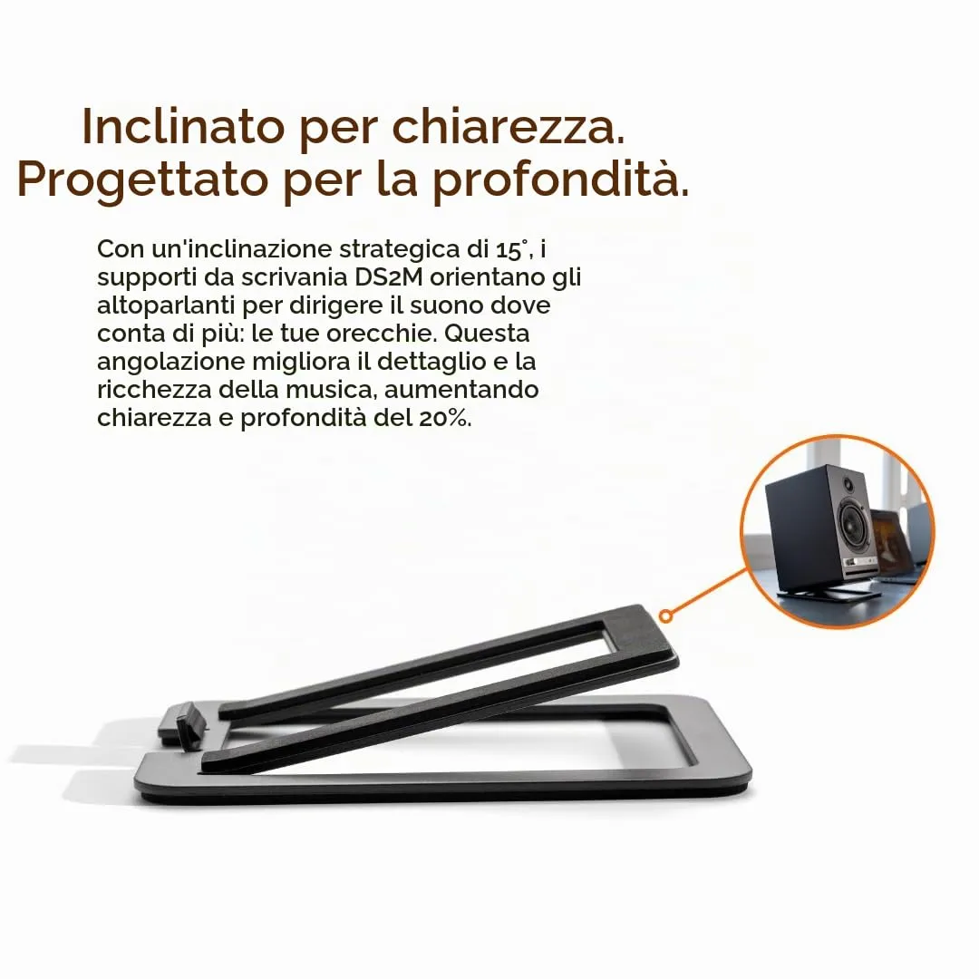 Audioengine DS2M supporti diffusori nero coppia inclinati