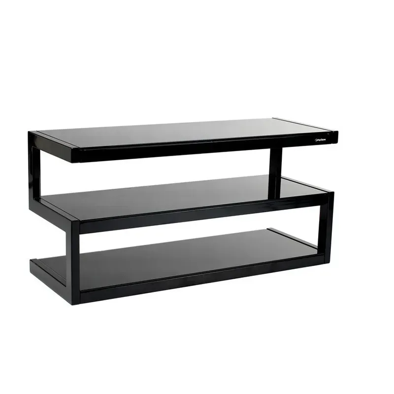 Norstone Esse mobile HiFi vetro nero 110cm 3 ripiani