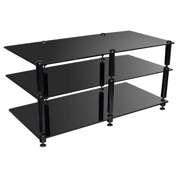 Norstone Bergen AV 2 mobile hi-fi nero 3 ripiani antivibrazione