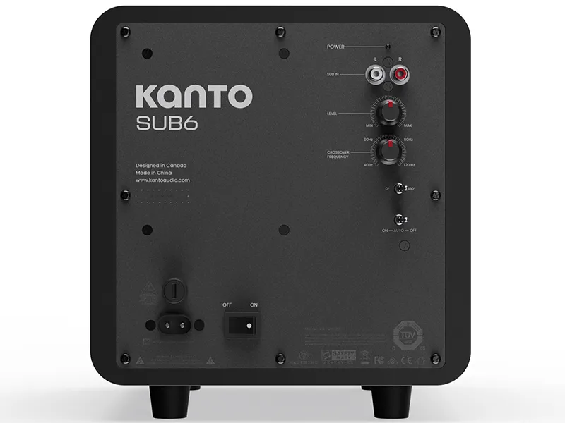 Kanto SUB6V subwoofer attivo nero 100W cassa chiusa