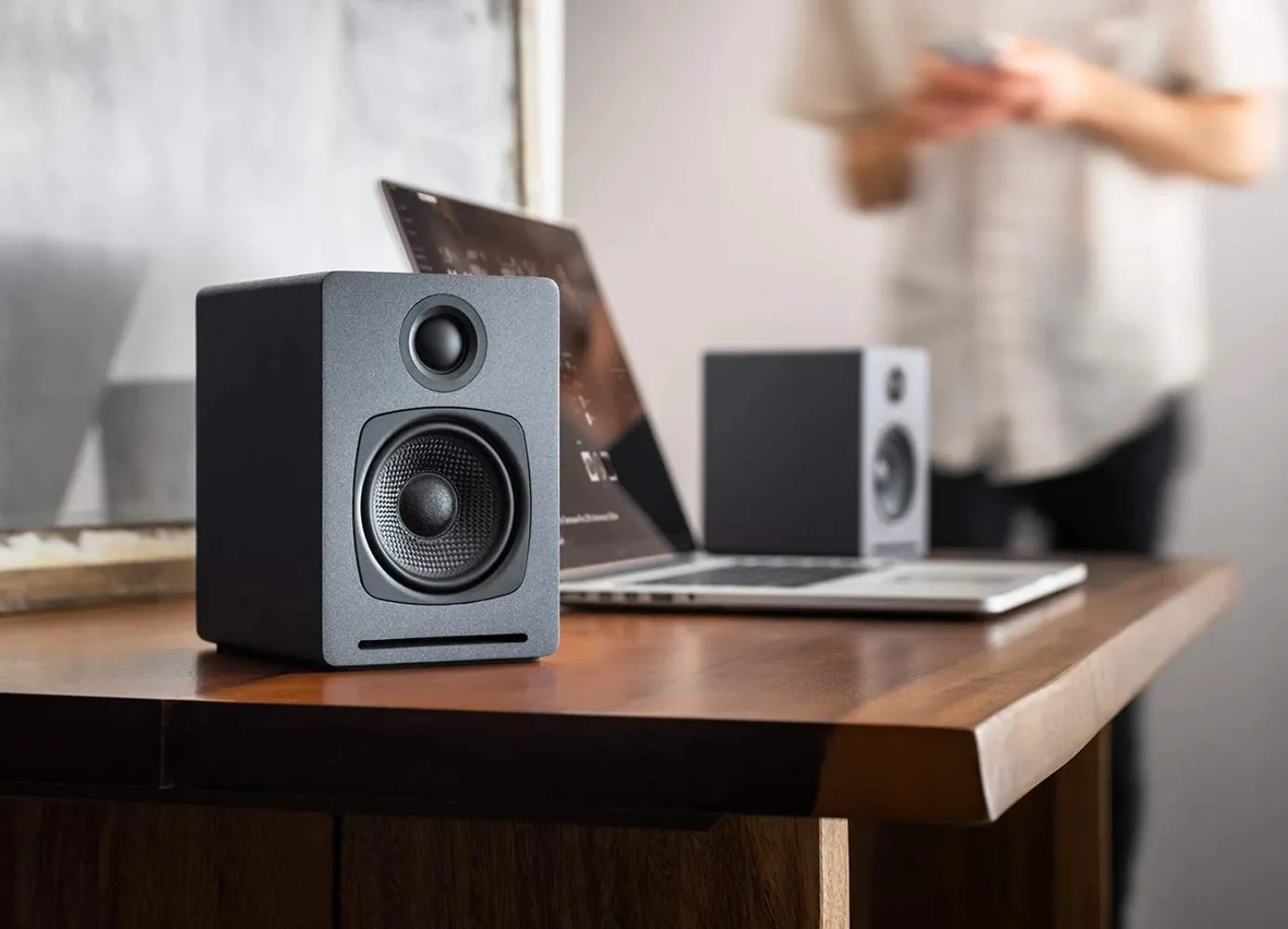 Audioengine A1 diffusori Bluetooth grigio coppia aptX