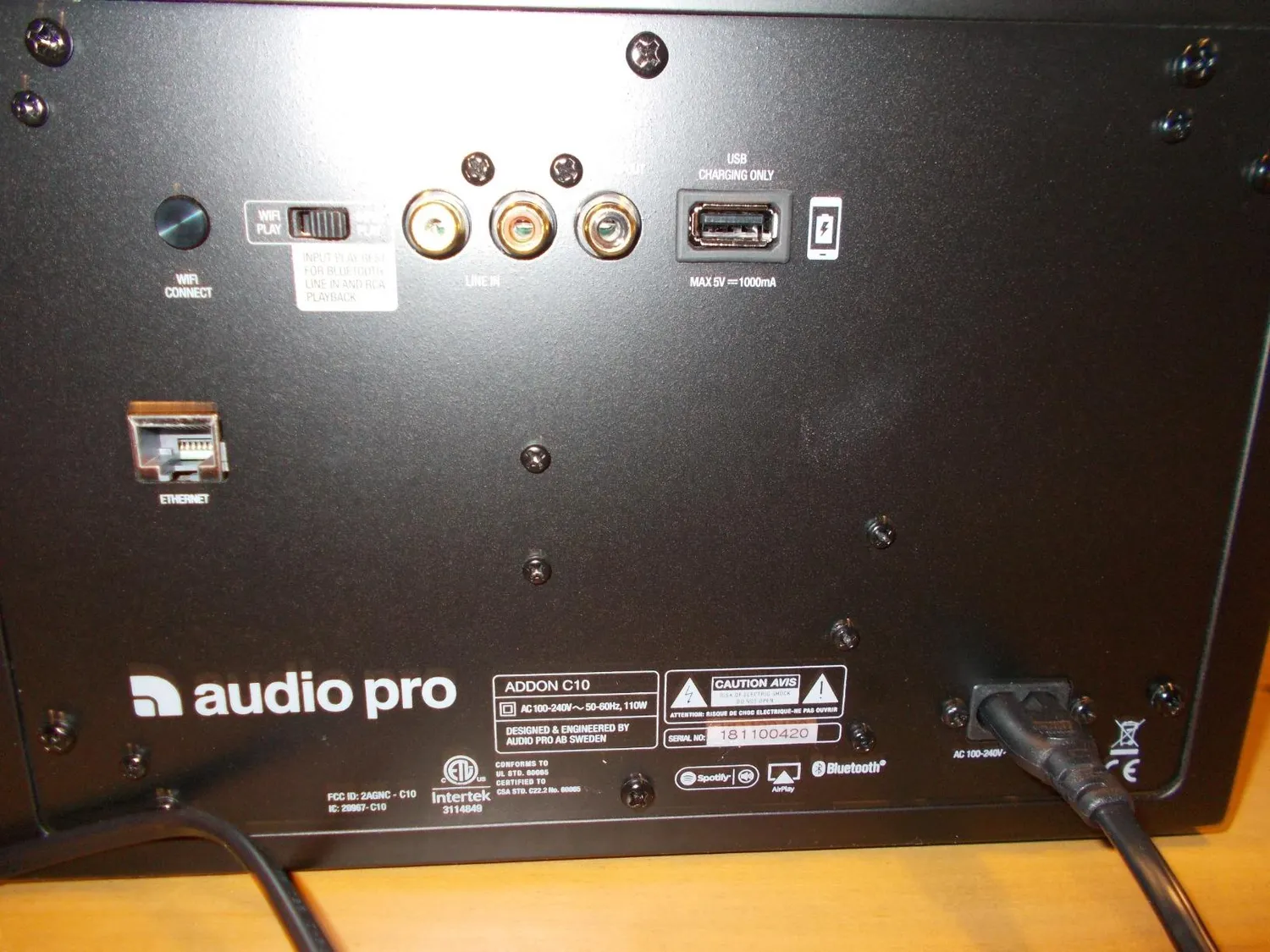 Audio Pro Addon C10 cassa wireless grigia 80W