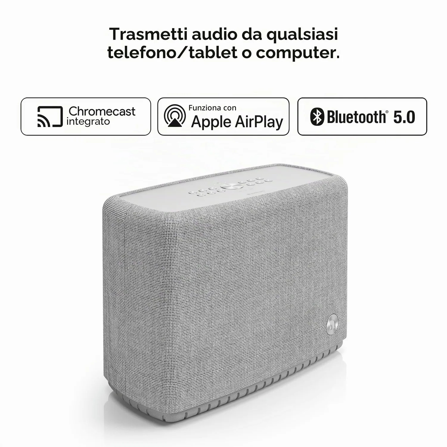 Audio Pro A15 Cassa Multiroom Grigio Chiaro IPX2