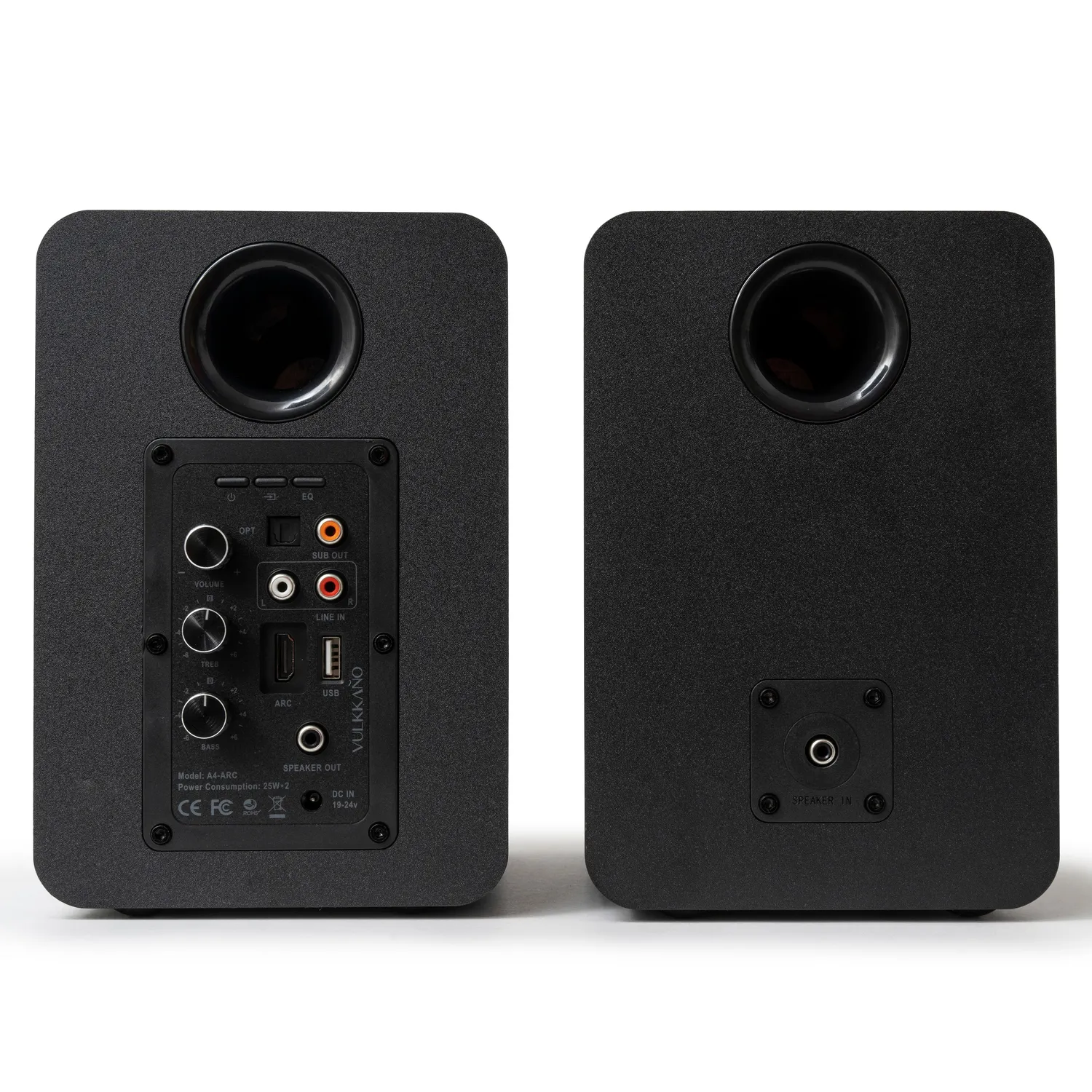 Vulkkano A4 ARC diffusori attivi neri ARC SUB