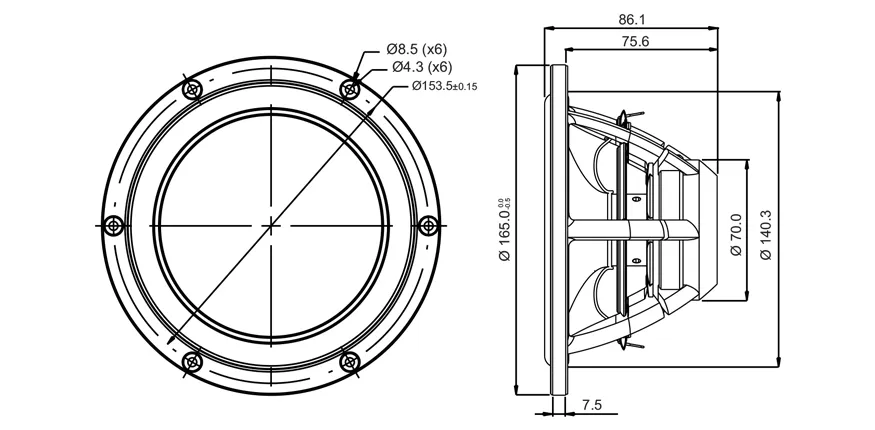 SB Acoustics Satori MW16TX-4 woofer 6,5" TeXtreme
