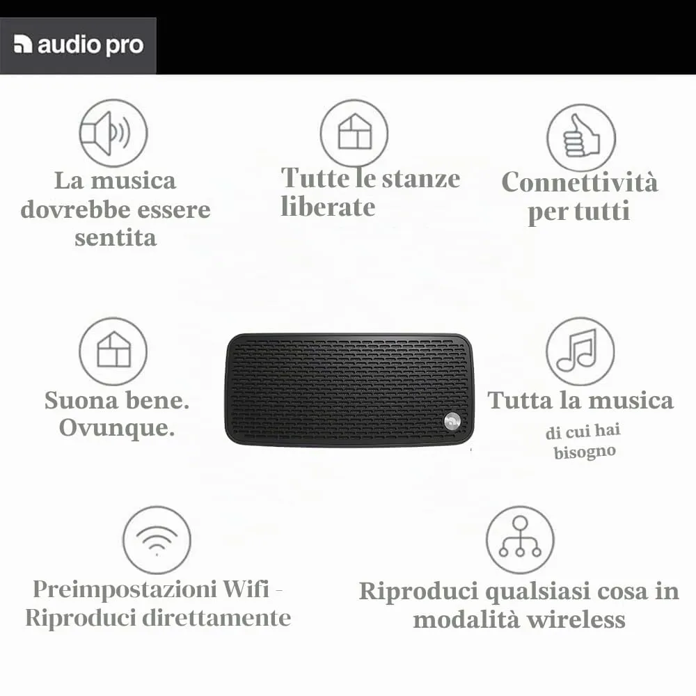 Audio Pro P5 cassa Bluetooth portatile nera IPX4