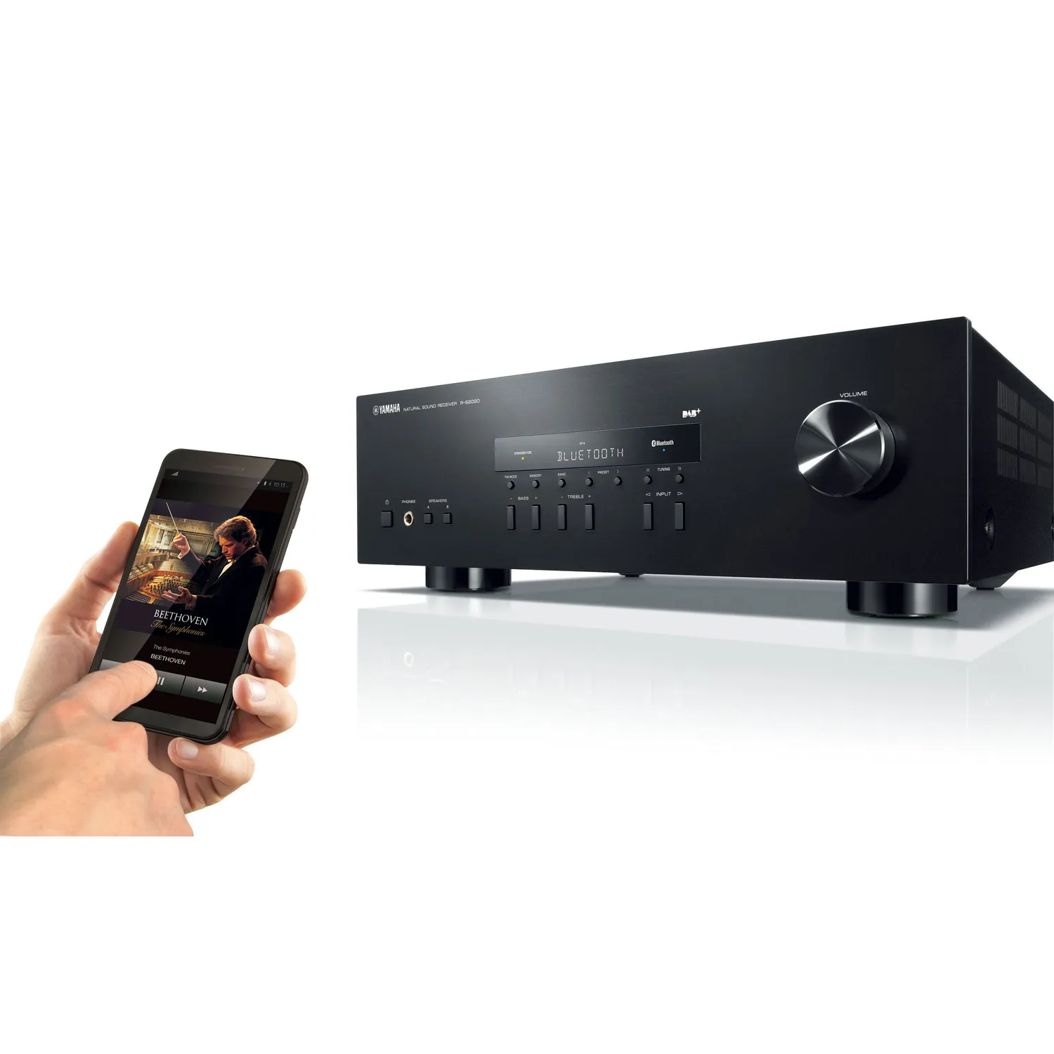 Yamaha R-S202D sintoamplificatore nero Bluetooth DAB
