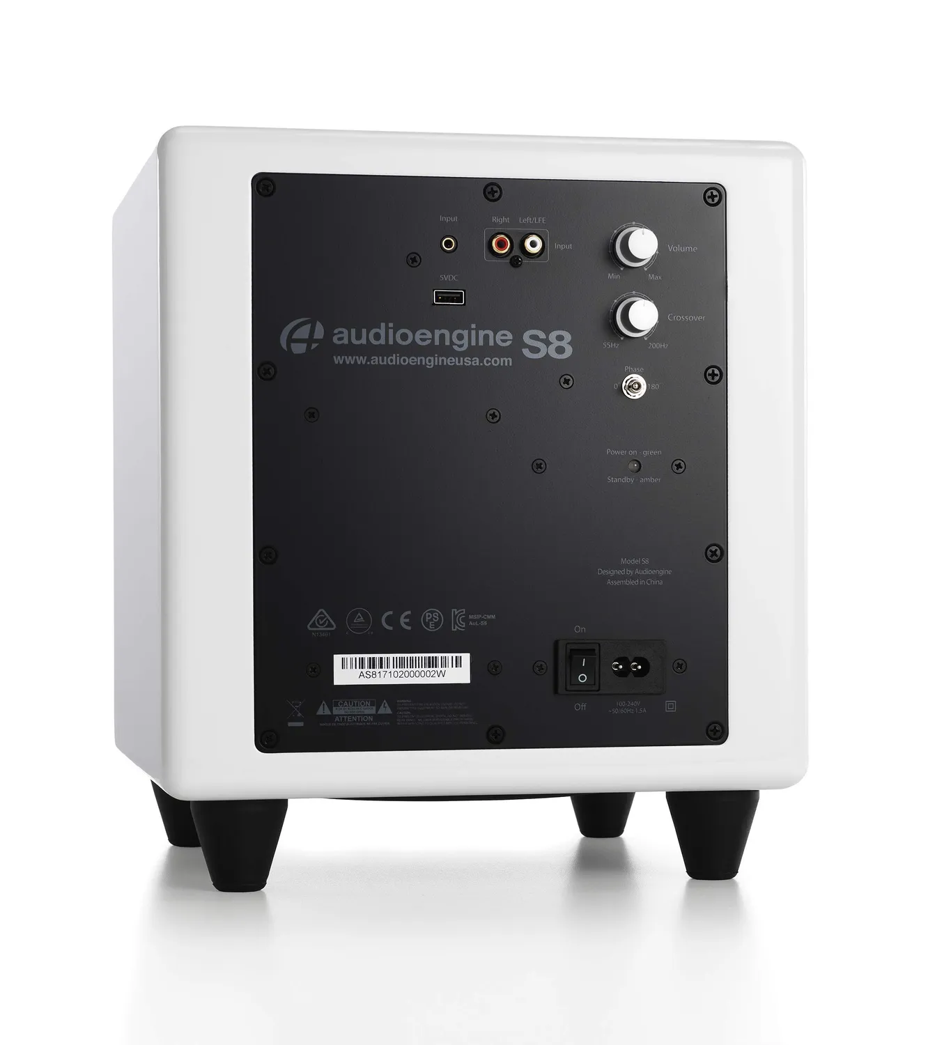 Audioengine S8 subwoofer attivo 8 pollici 250W bianco