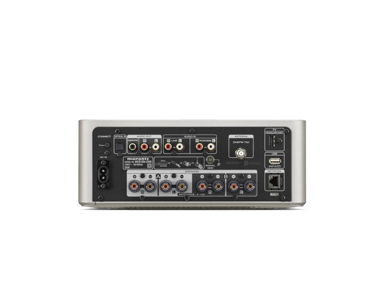 Marantz MCR-60N Sintoamplificatore Stereo Silver Gold HEOS CD