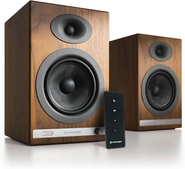 Audioengine HD5 Diffusori Amplificati 150W Bluetooth Noce