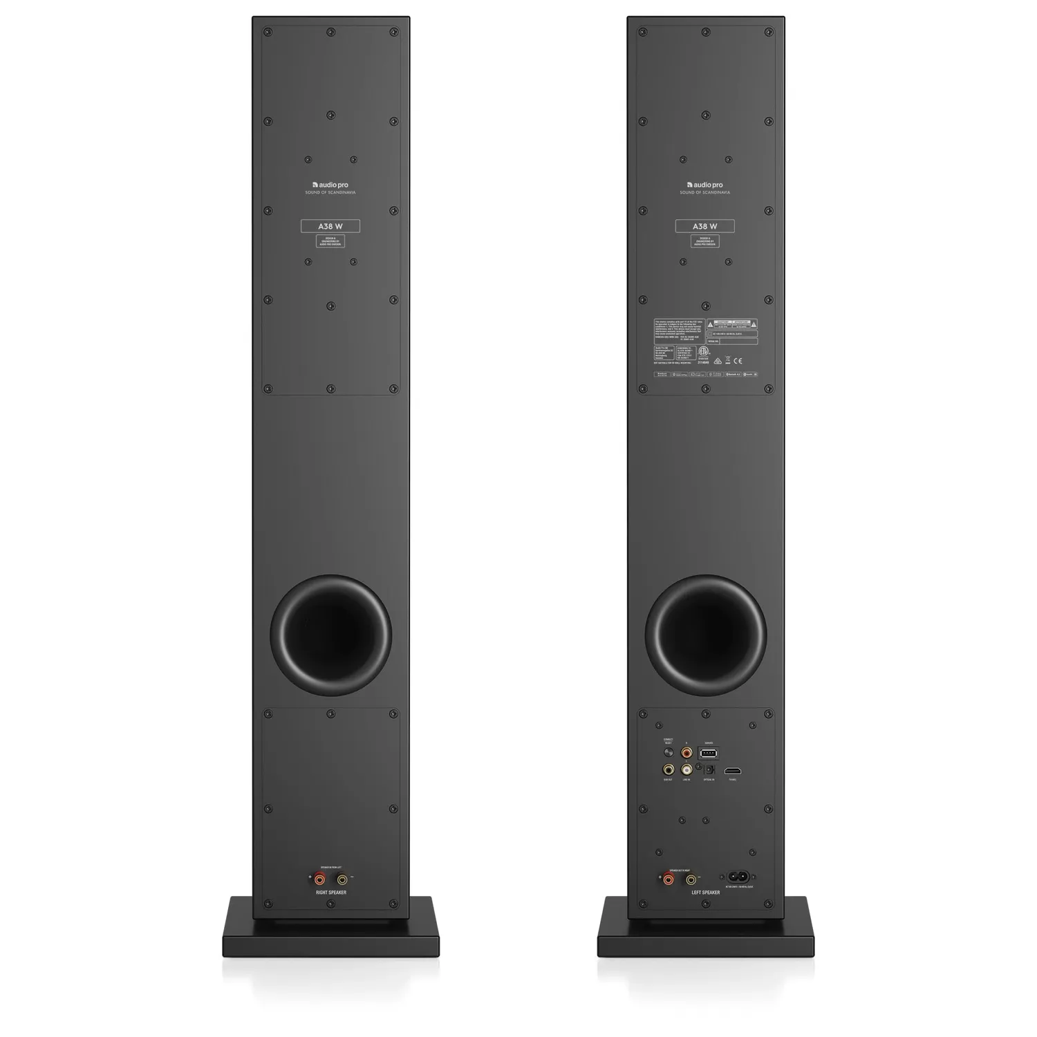 Audio Pro A38W diffusori attivi neri HDMI ARC