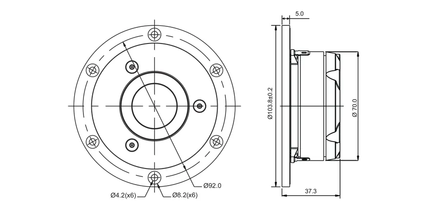 SB Acoustics Satori TW29R tweeter cupola tessuto