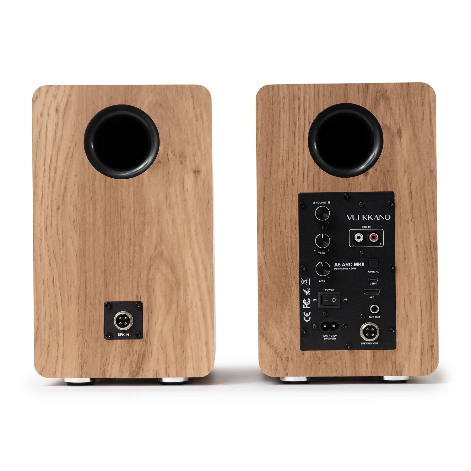 Vulkkano A5 ARC MKII diffusori attivi marrone scaffale
