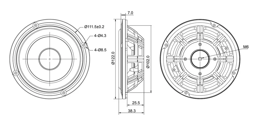 SB Acoustics SB12PACR-00 radiatore passivo 10 cm alluminio
