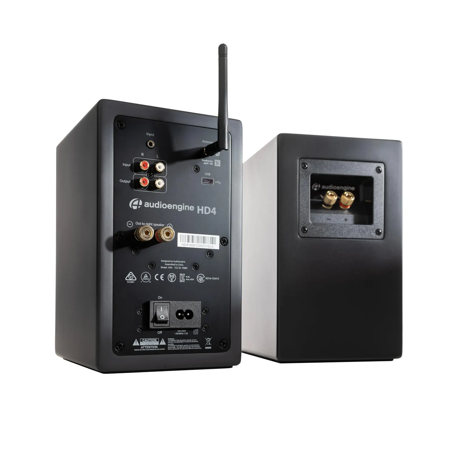 Audioengine HD4 diffusori da scaffale nero Bluetooth aptX HD