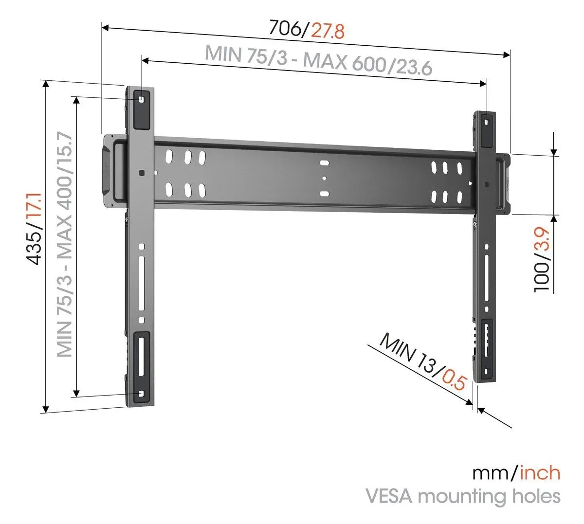 Vogel’s TVM 5705 supporto TV parete fisso fino 110 pollici