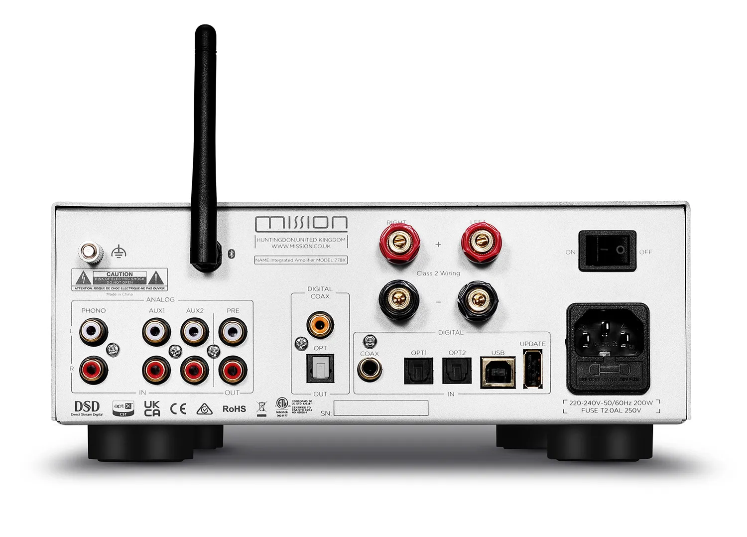Mission 778X amplificatore integrato nero phono