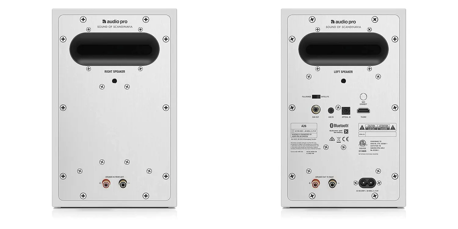 Audio Pro A26 Coppia Casse Wireless Bianche ARC
