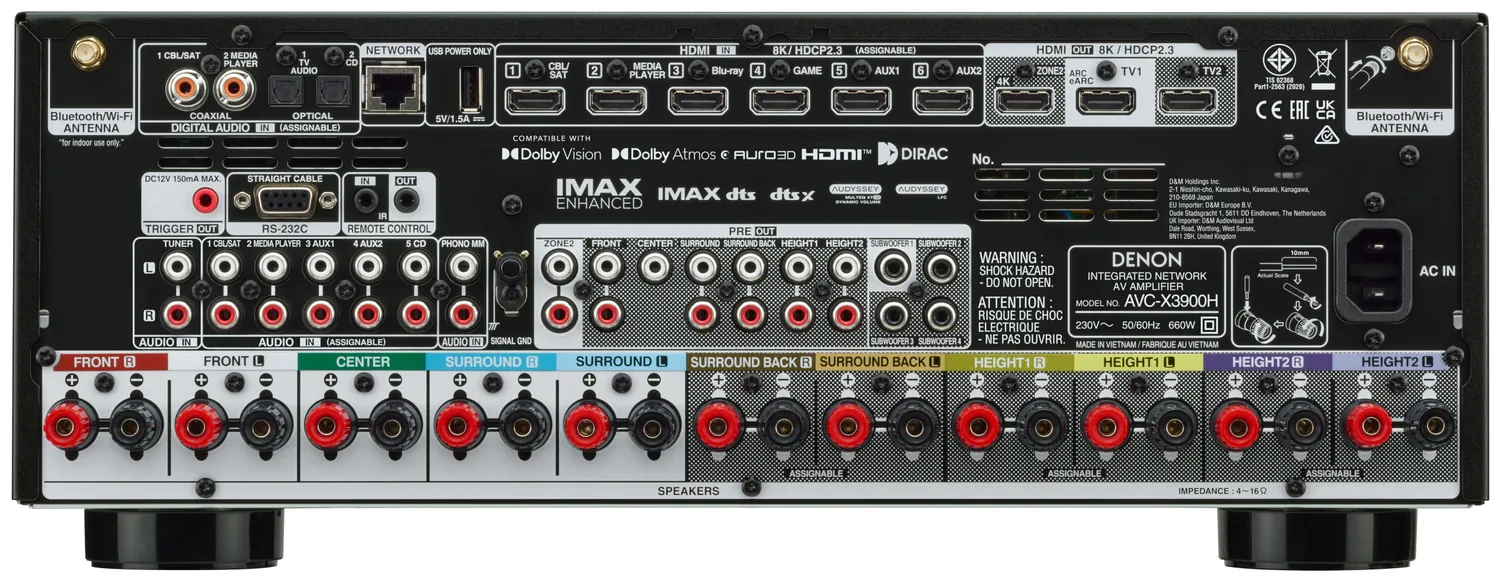 Denon AVC-X3900H sintoamplificatore AV 9.4 8K