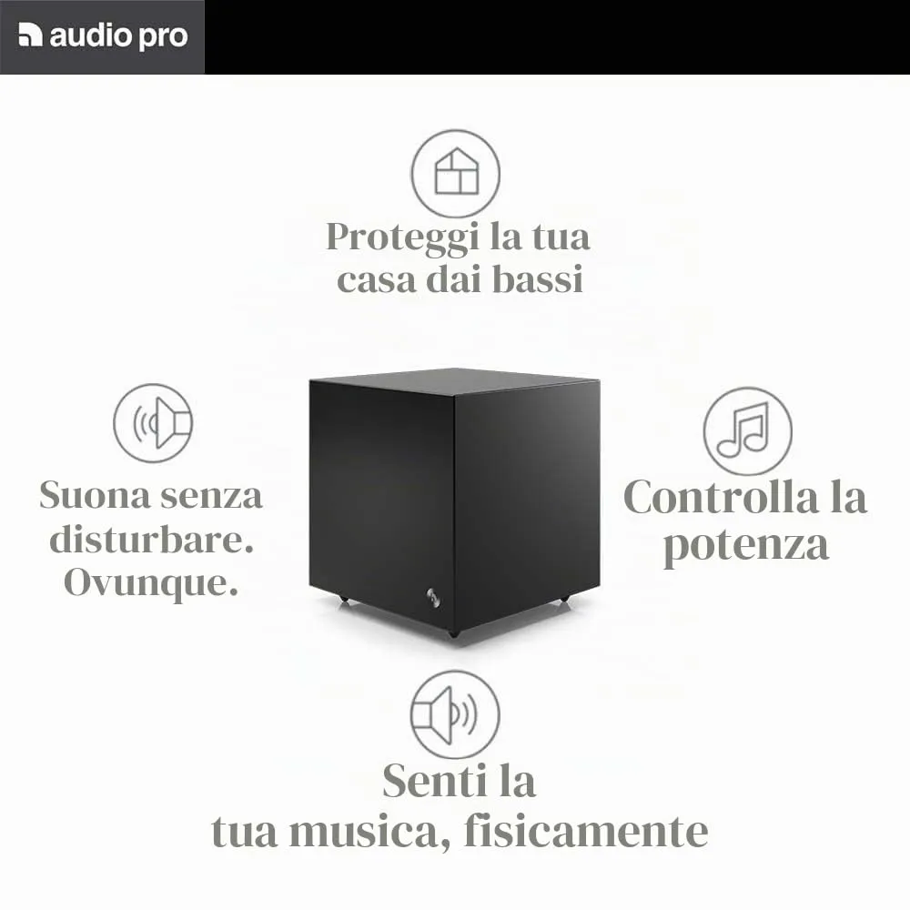 Audio Pro SW-5 subwoofer Wi-Fi bianco 150W