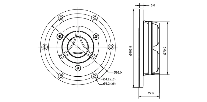 SB Acoustics Satori TW29BN-B tweeter berillio 4 ohm