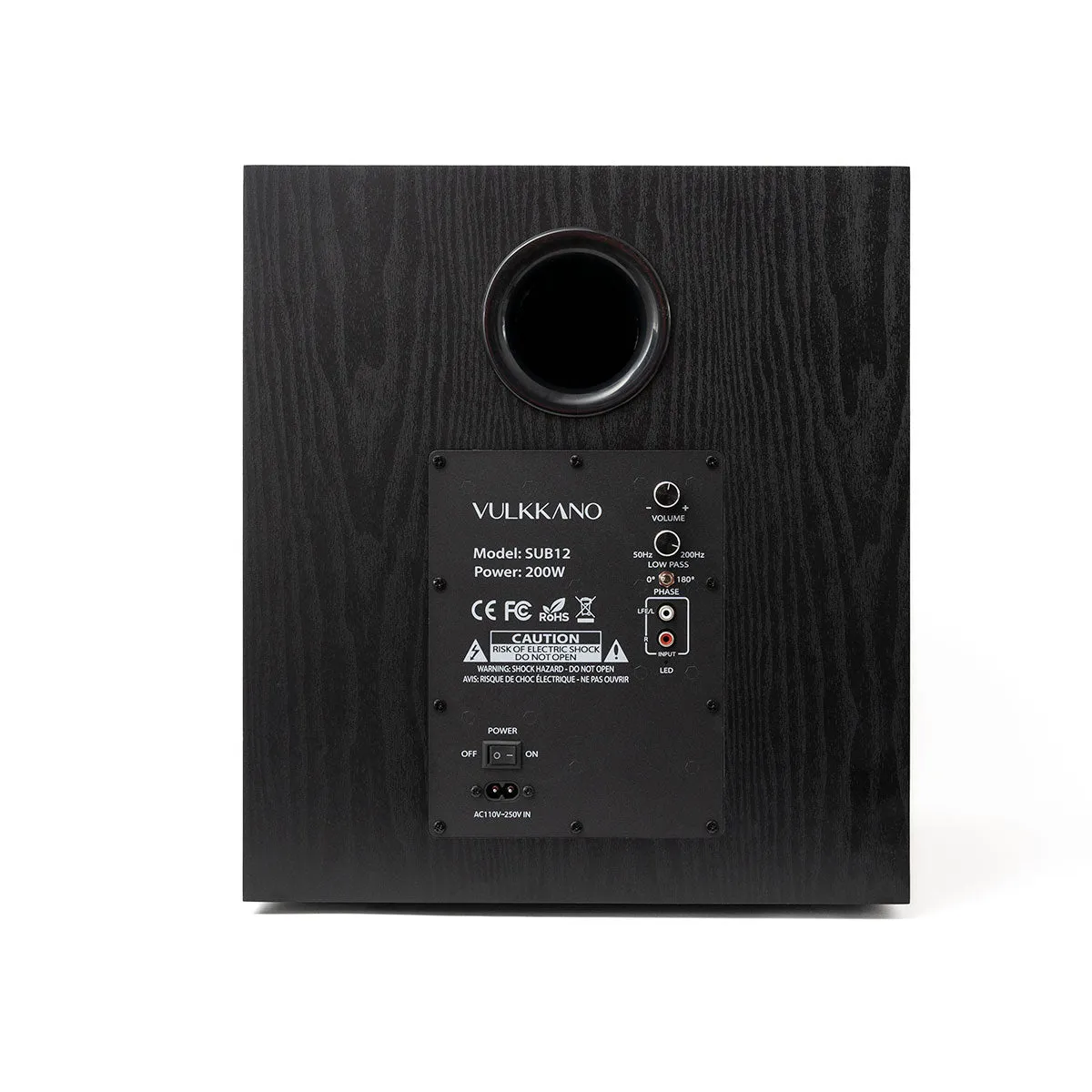 VULKKANO SUB12 subwoofer attivo 12" 200W nero