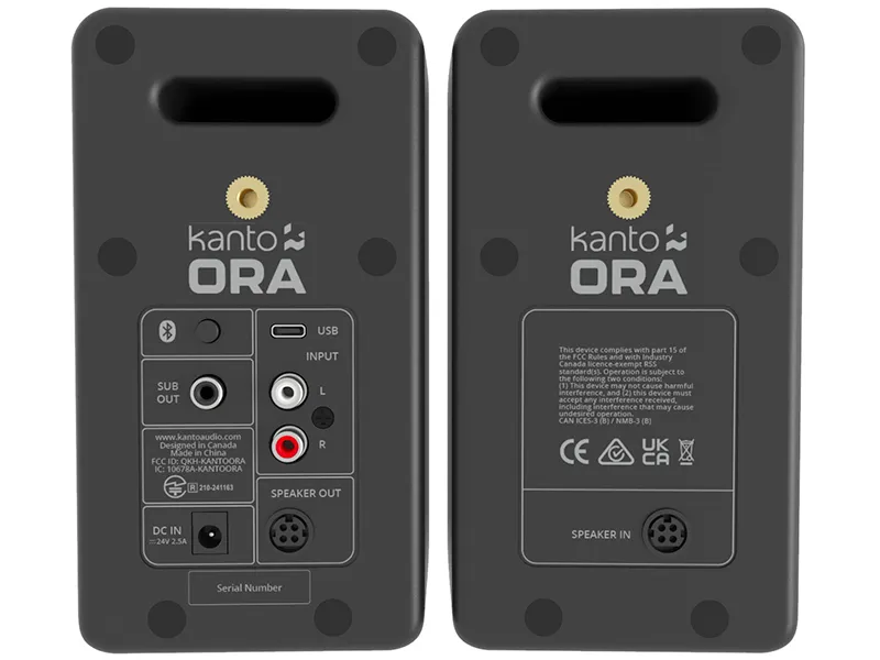 Kanto Ora diffusori amplificati black desktop USB