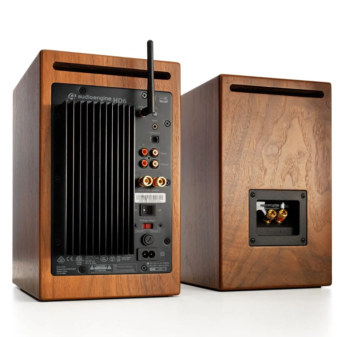 Audioengine HD6 diffusori wireless marrone 24-bit Bluetooth