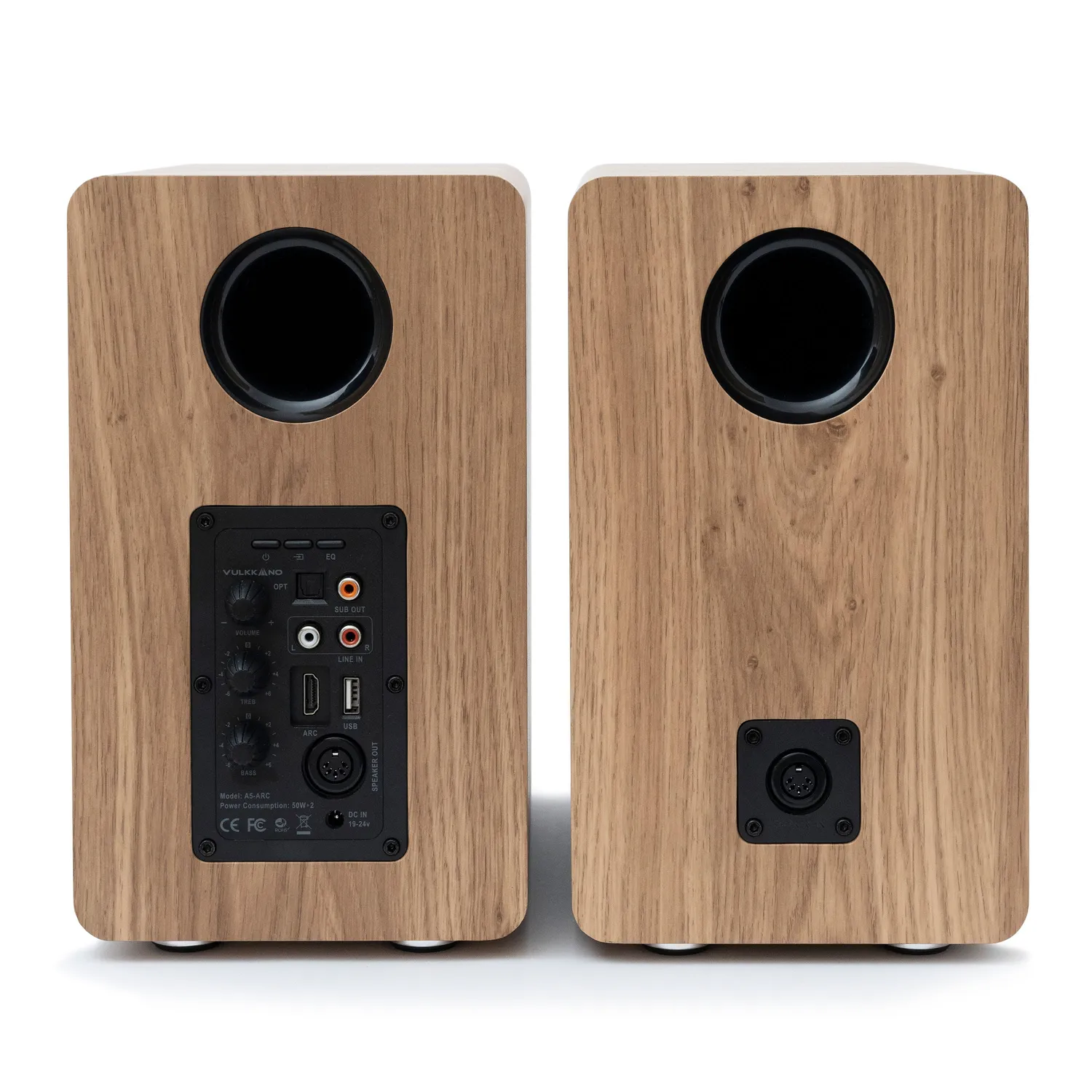 Vulkkano A5 ARC Diffusori Attivi Neri 100W