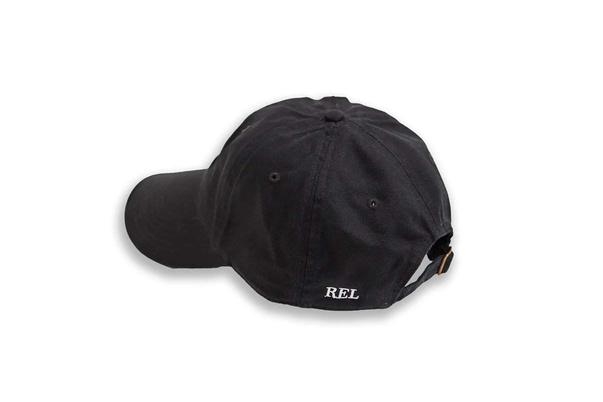 REL Acoustics Crown cappello cotone nero ricamato