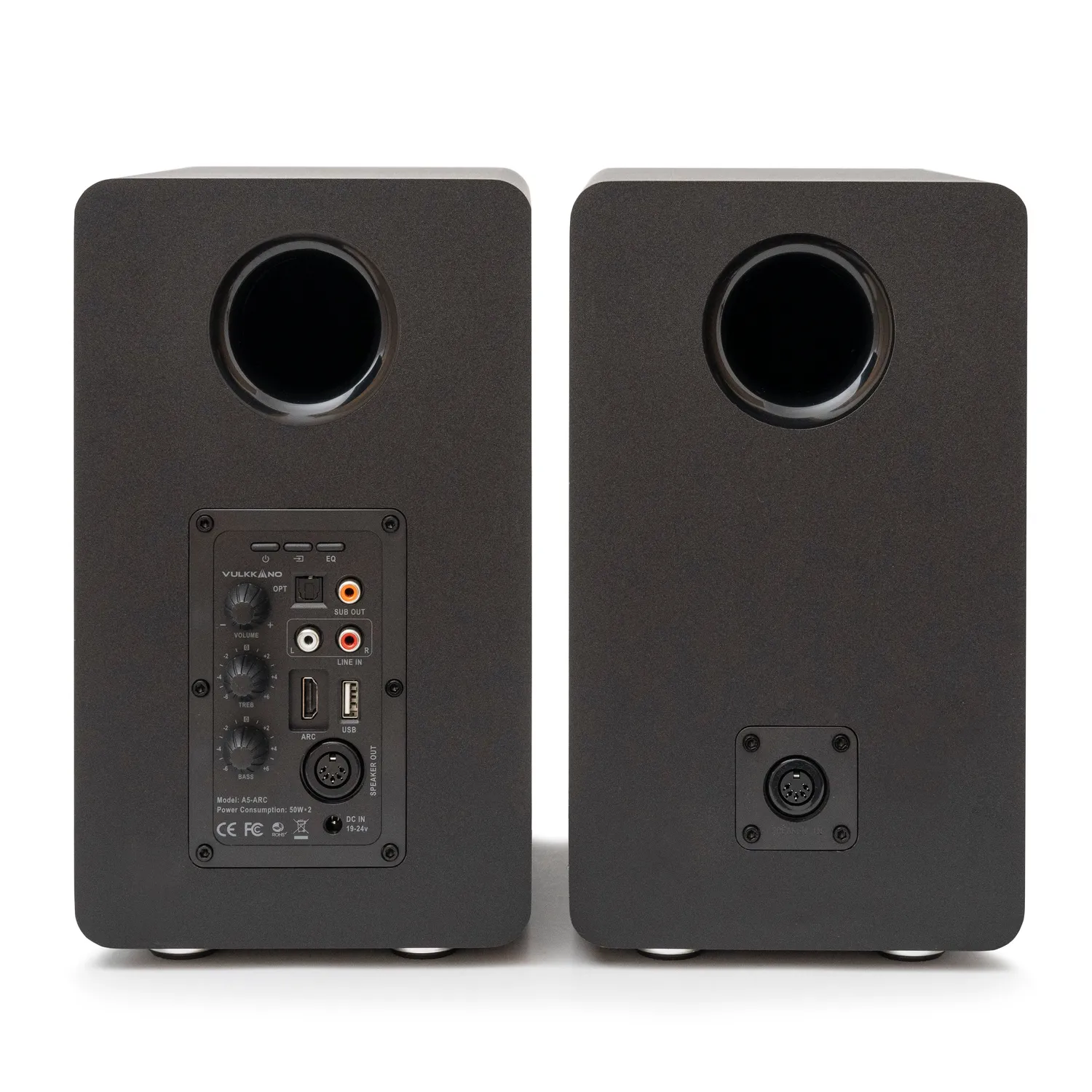 Vulkkano A6 ARC diffusori attivi 120W neri HDMI