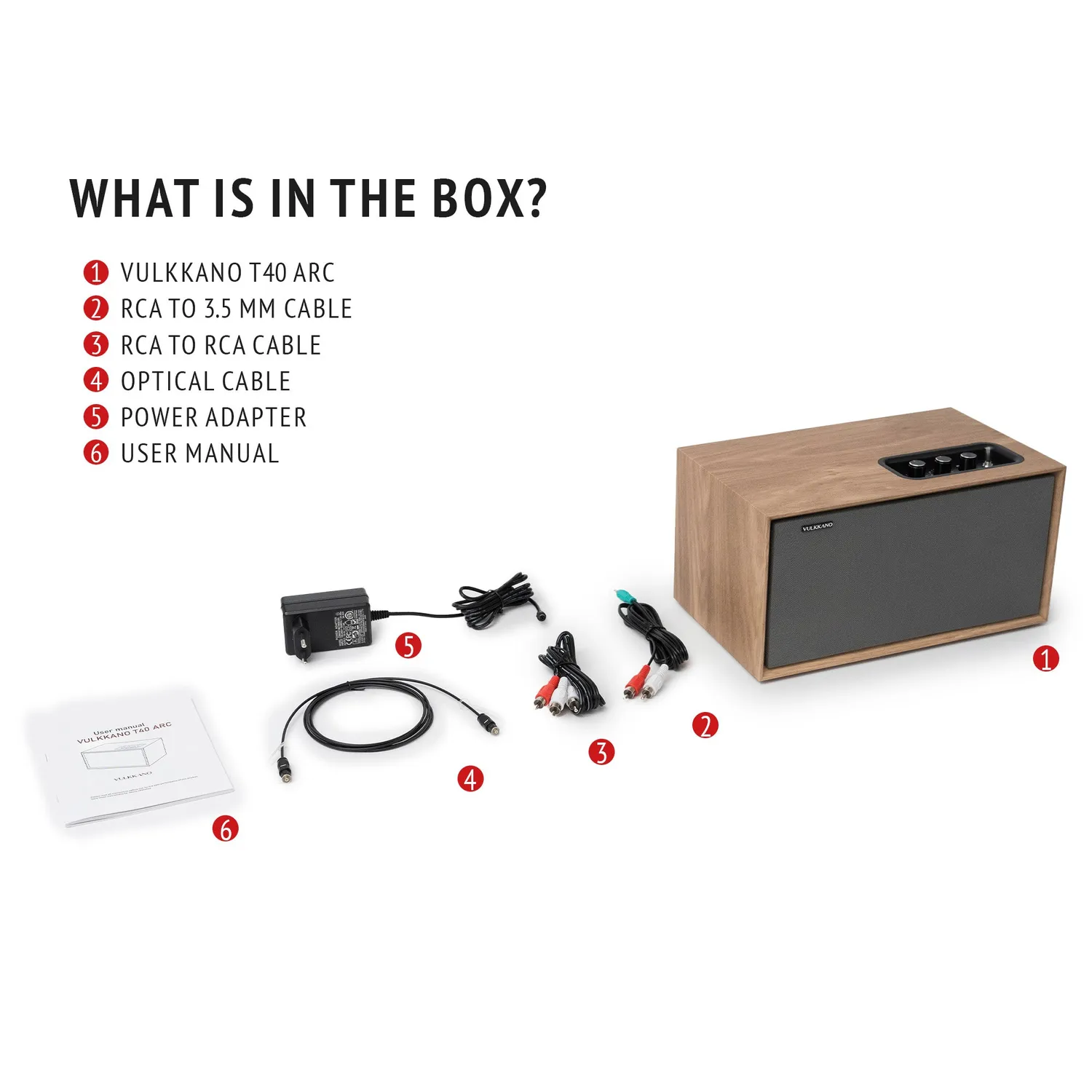 Vulkkano T40 ARC Diffusore da Tavolo Marrone 40W