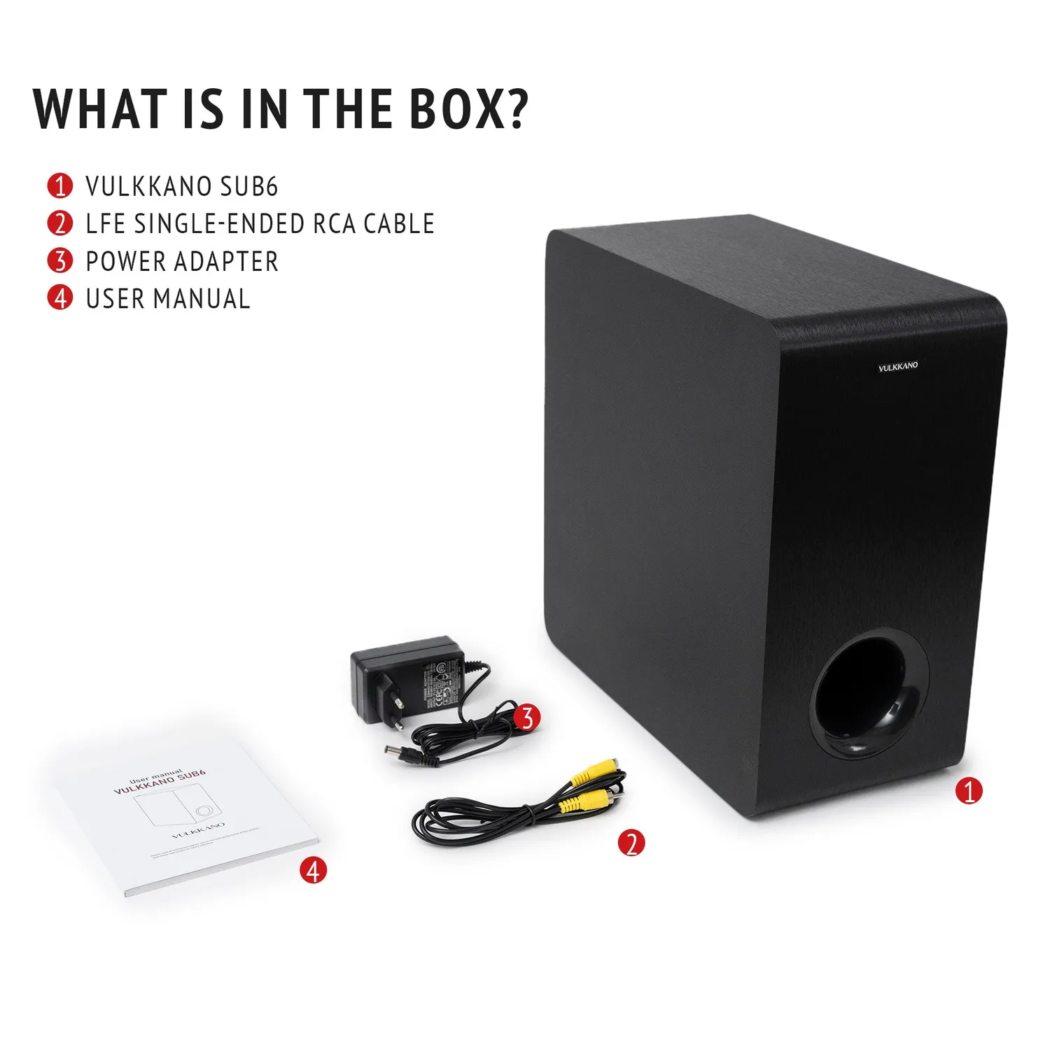 Vulkkano SUB6 MKII subwoofer attivo 60W nero