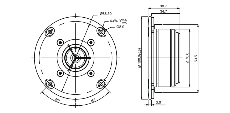 SB Acoustics SB26CDC-C000-4 tweeter cupola ceramica