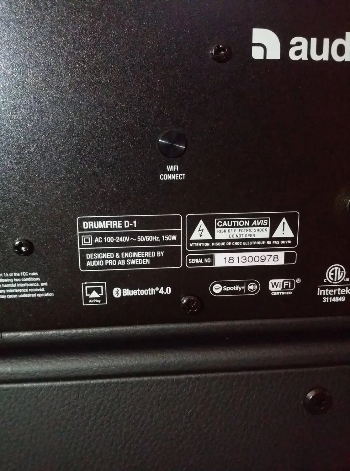 Audio Pro Drumfire Blackstar Edition cassa wireless nero