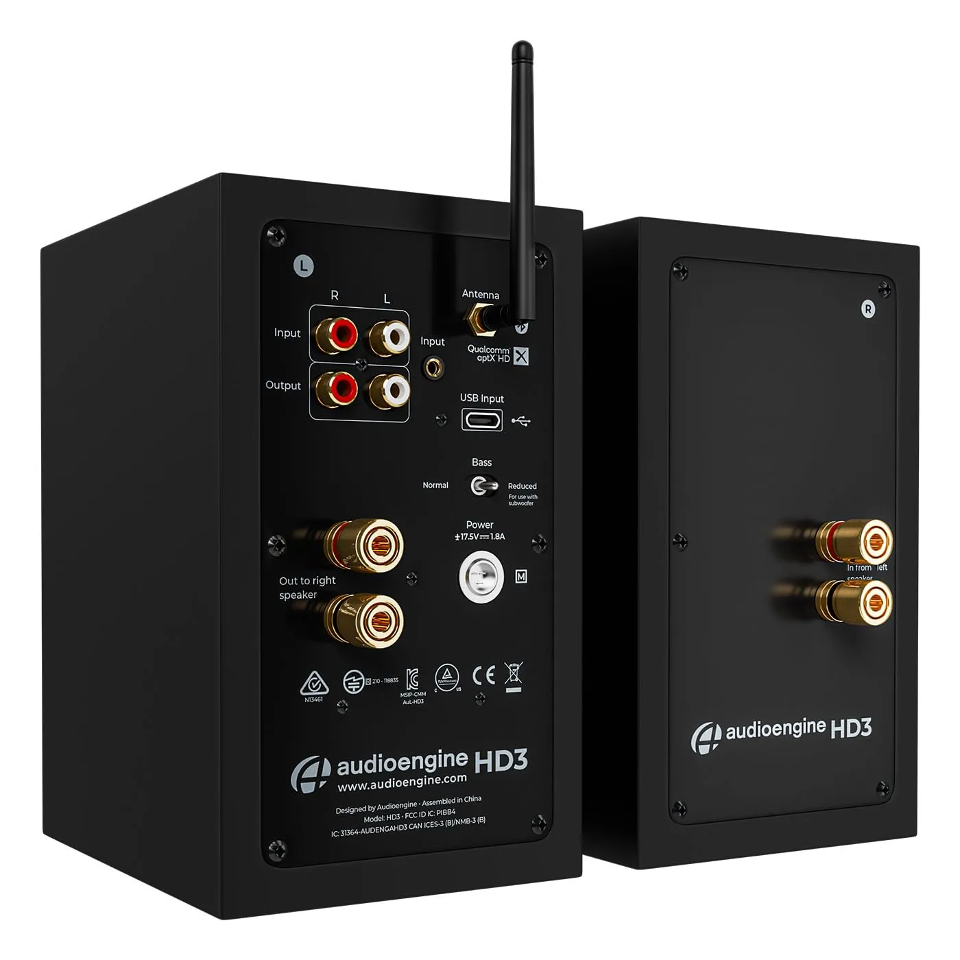Audioengine A2 HD coppia casse wireless nero 60W