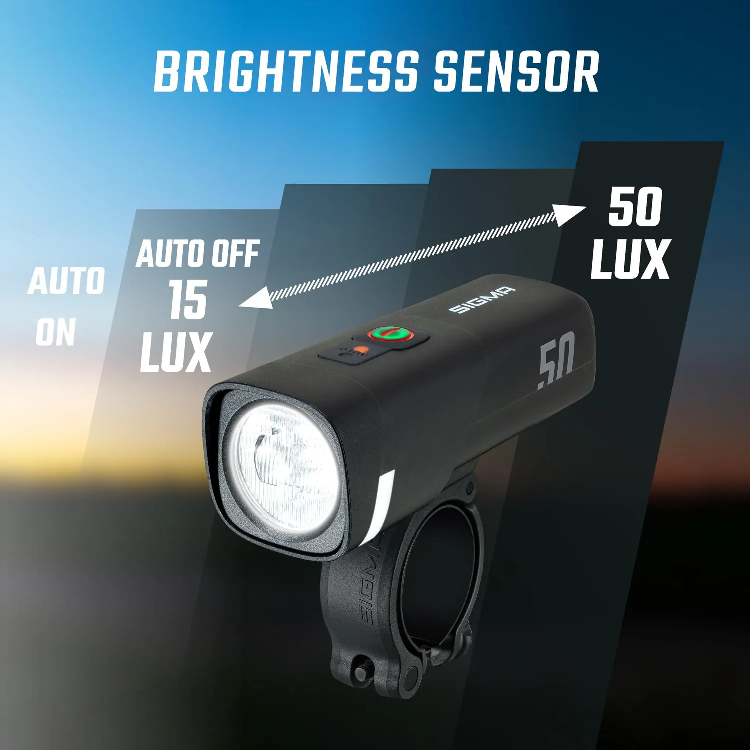 Sigma Aura 50 luce bici LED 50 lux USB-C