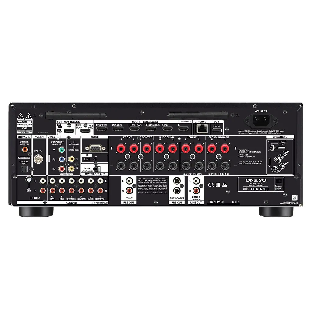 Onkyo TX-NR7100 sintoamplificatore 9.2 canali 8K