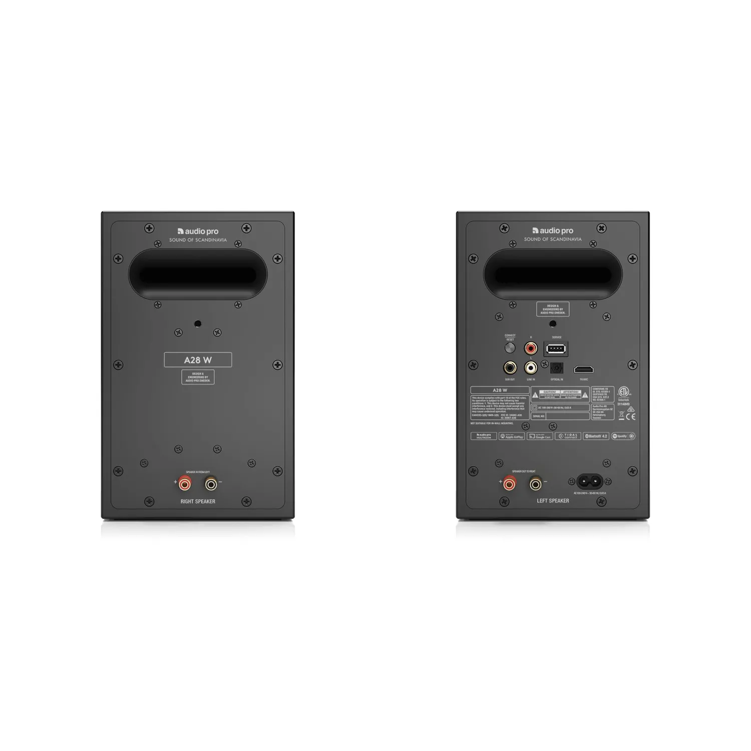 Audio Pro A28W altoparlanti attivi neri HDMI ARC