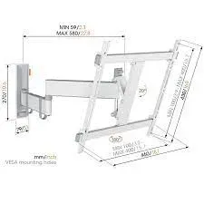 Vogel's Comfort TVM 3443 supporto TV bianco girevole