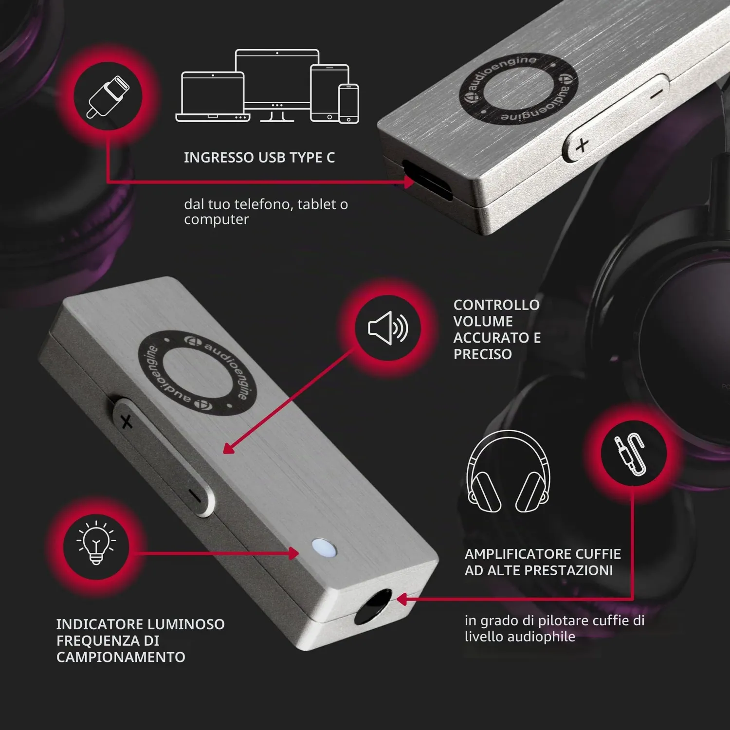Audioengine DAC3 DAC portatile 32 bit USB-C