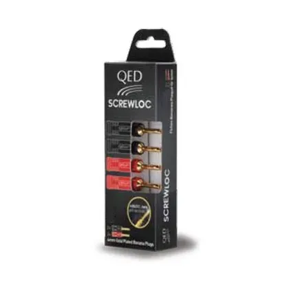 QED Screwloc Forte connettori banana 4 mm ABS dorati