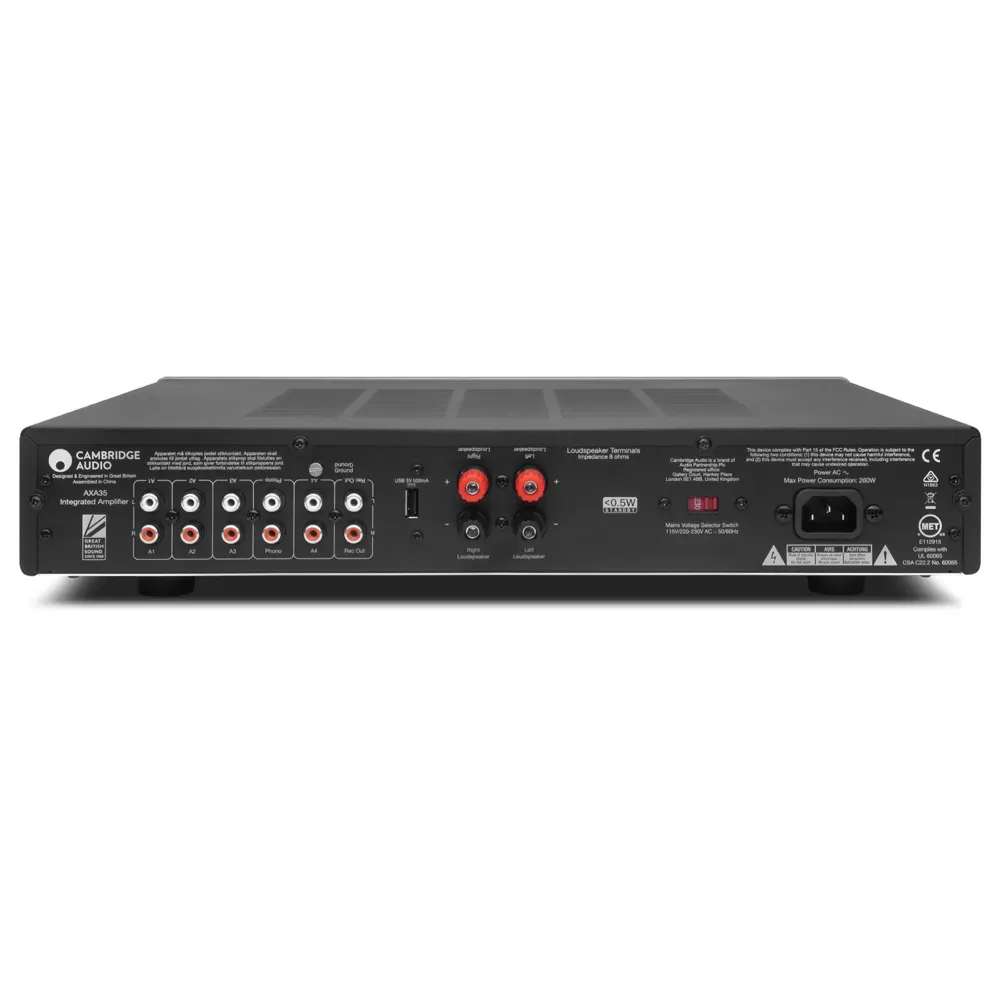 Cambridge AX-A35 amplificatore stereo nero phono MM 35W