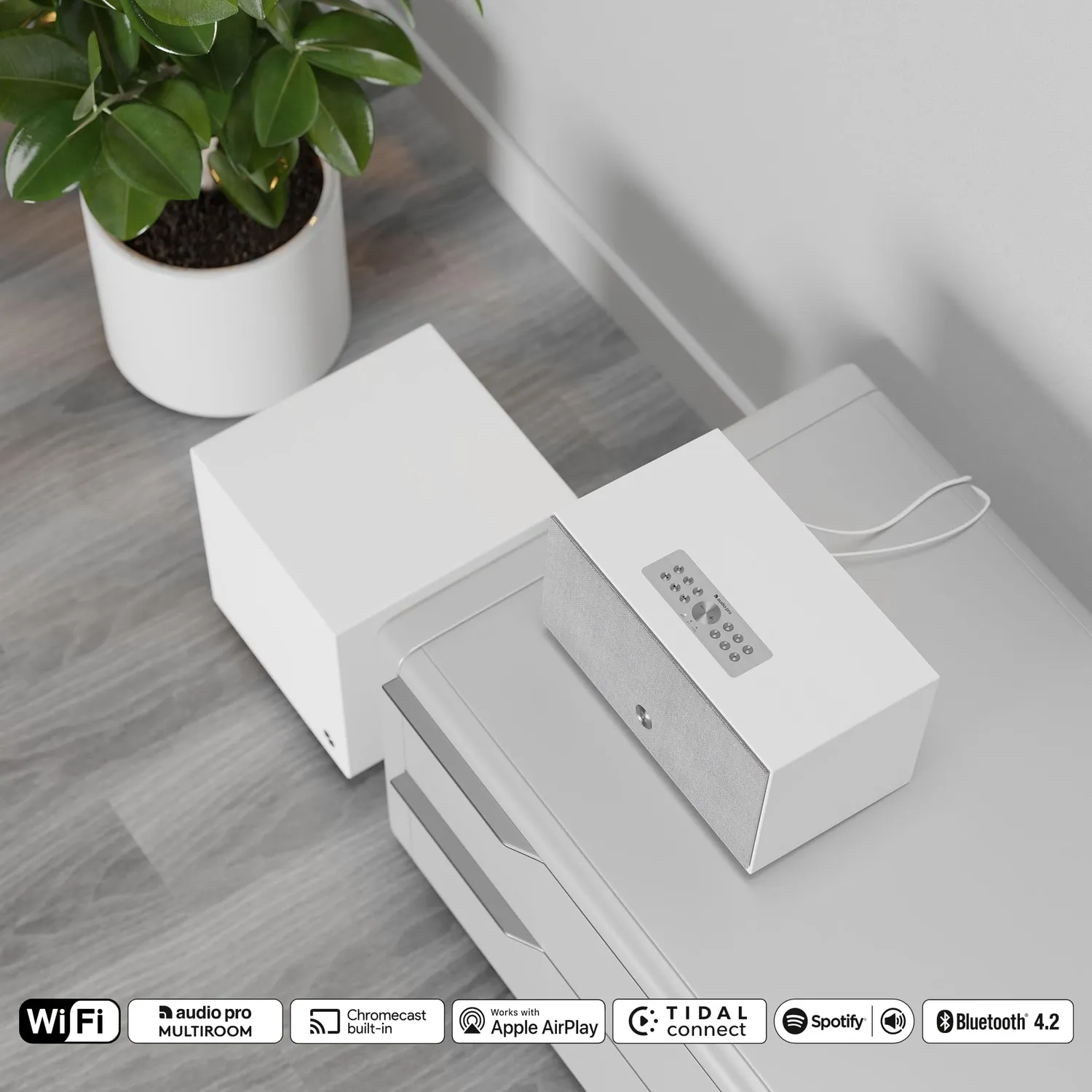 Audio Pro C10 MKII speaker WiFi bianco AirPlay Google Cast