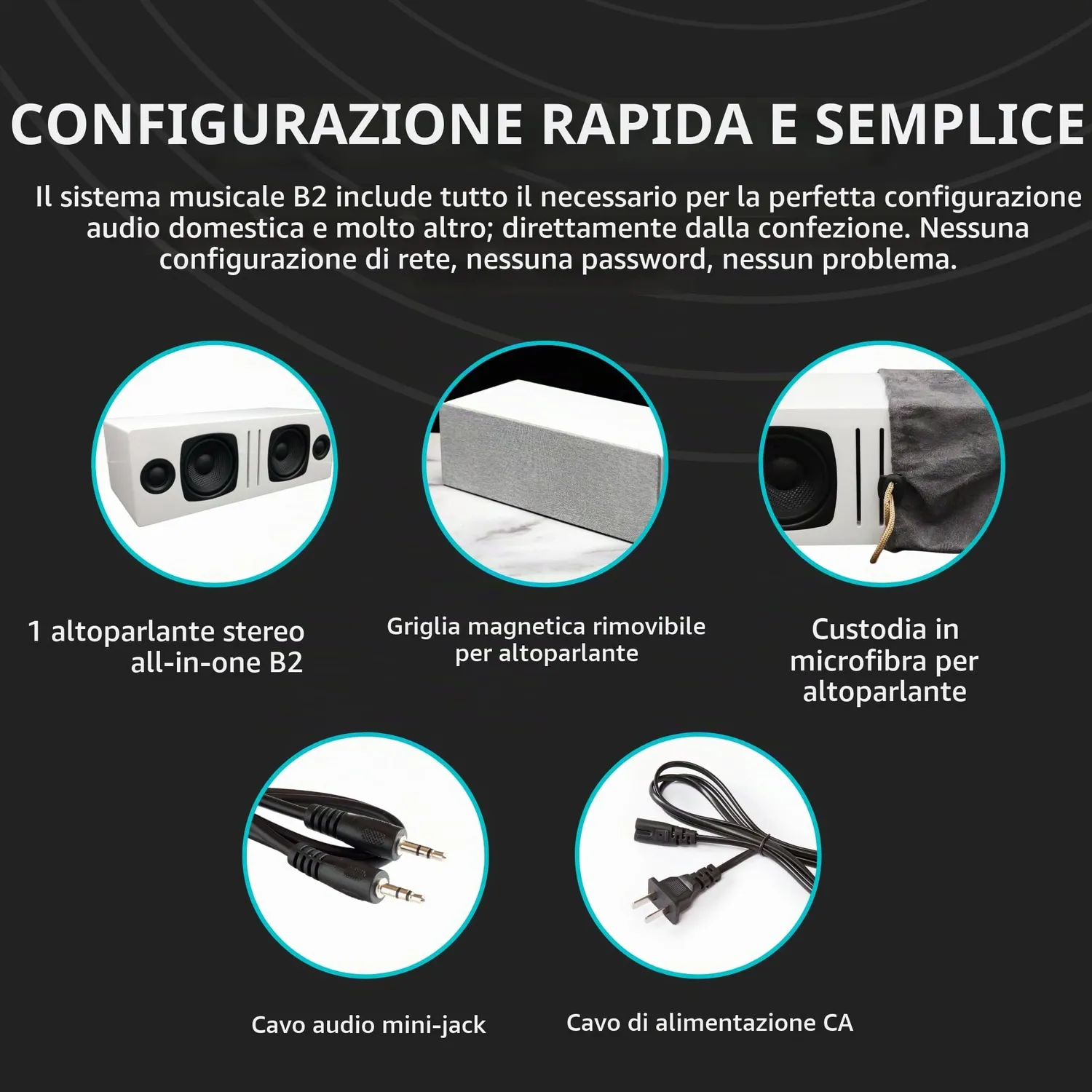 Audioengine B2 altoparlante Bluetooth bianco aptX legno