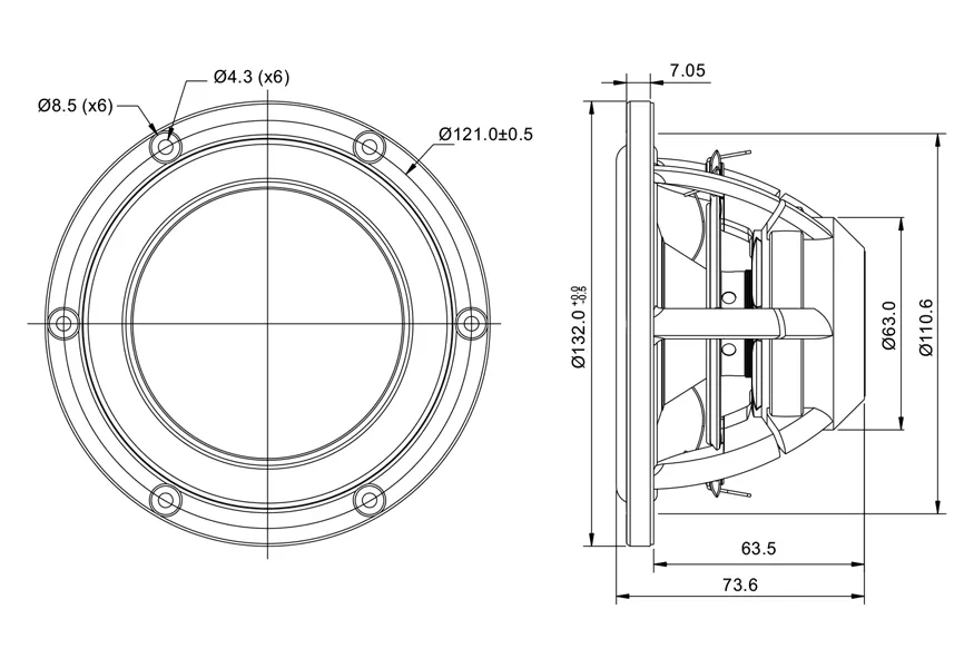 SB Acoustics Satori MW13TX-8 midwoofer 5" TeXtreme