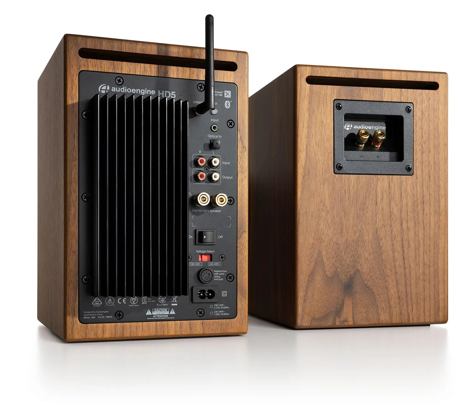 Audioengine HD5 Diffusori Amplificati 150W Bluetooth Noce