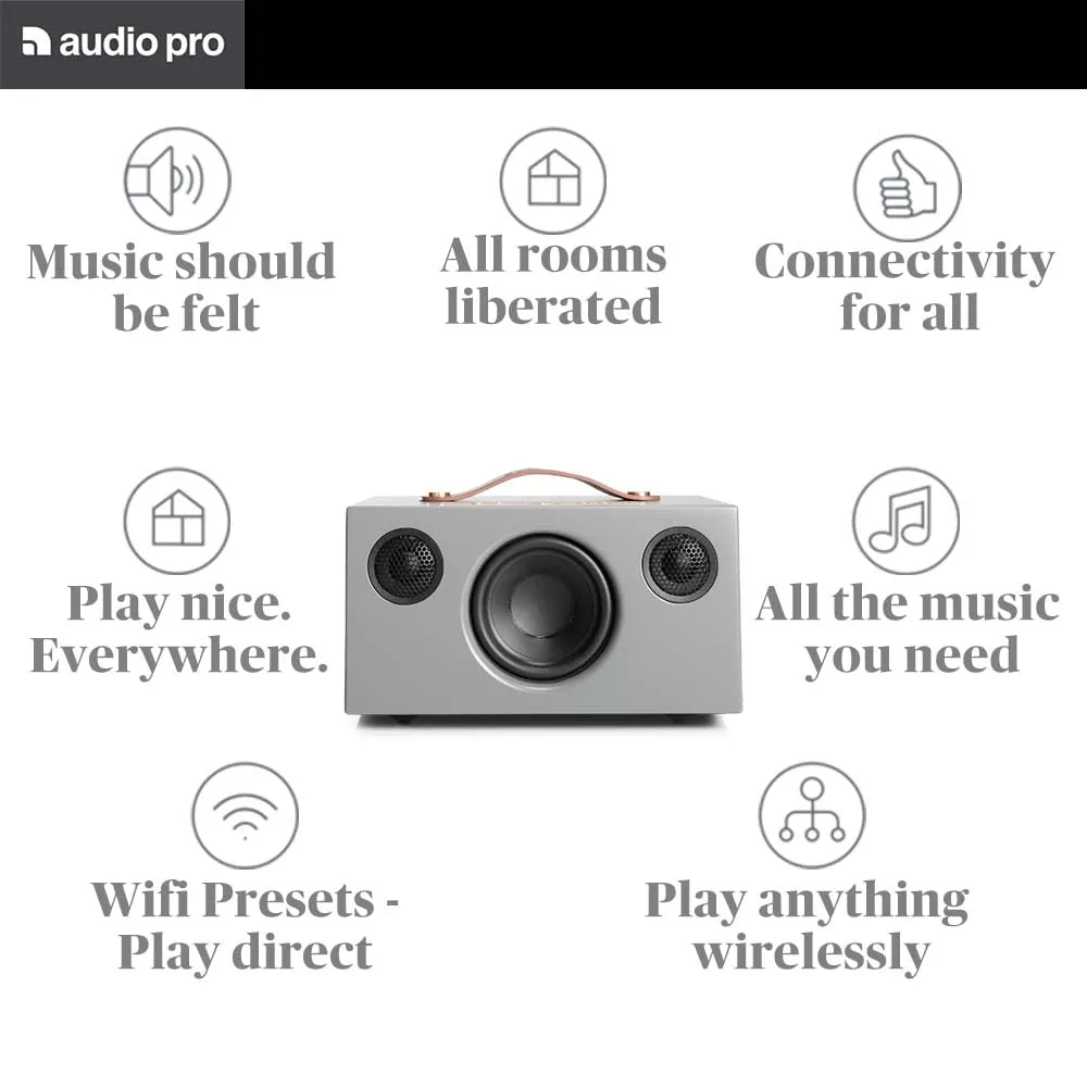 Audio Pro Addon C5 speaker wireless grigio multiroom