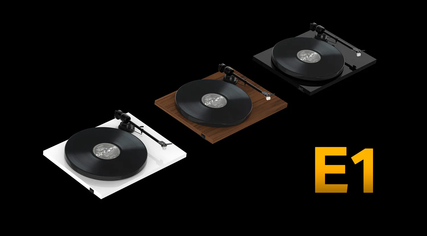 Pro-Ject E1 giradischi cinghia bianco testina OM5E