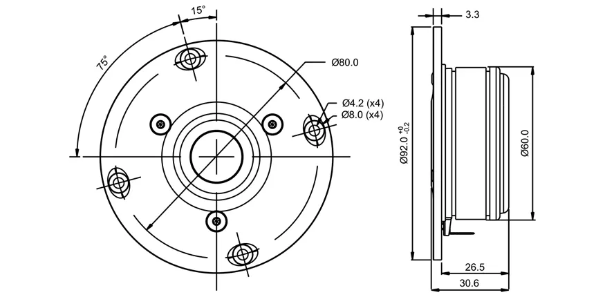SB Acoustics SB21RDC tweeter anello tessuto